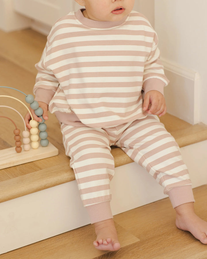 Relaxed Sweatshirt - Pink Stripe