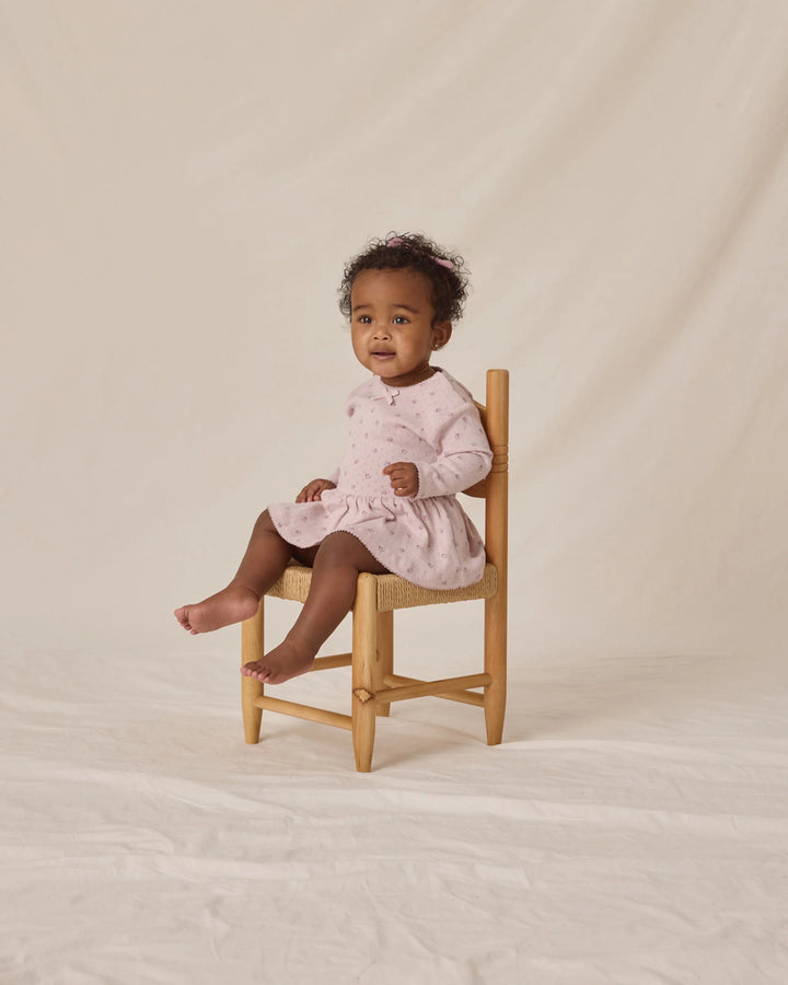 Pointelle Skirted Bodysuit - Lilac Ditsy
