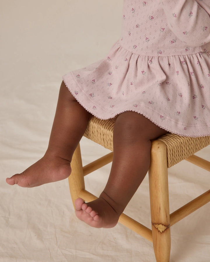 Pointelle Skirted Bodysuit - Lilac Ditsy