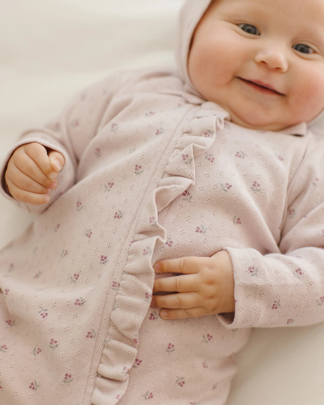Baby Bonnet - Lilac Ditsy