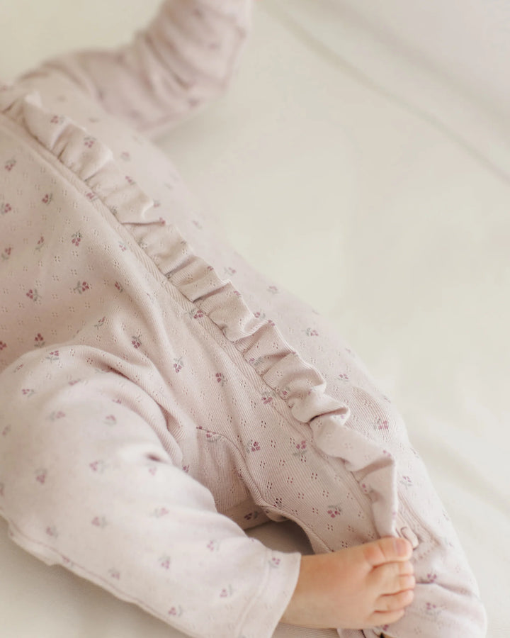 Ruffle Jumpsuit - Lilac Ditsy