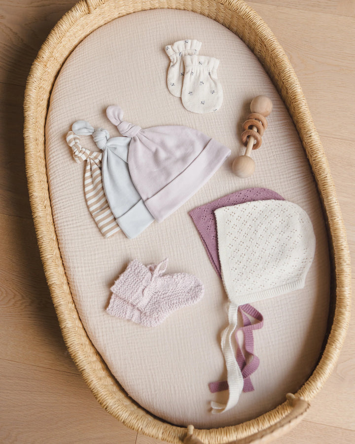 Knit Bonnet - Mulberry