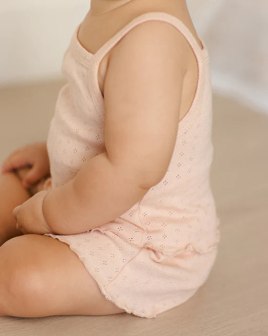 Pointelle Tank + Shortie Set - Melon
