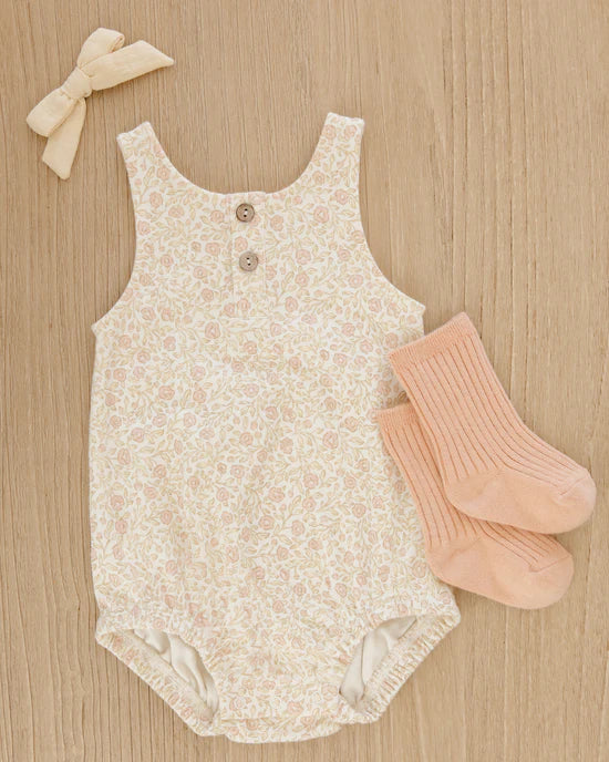 Sleeveless Bubble Romper - Primrose