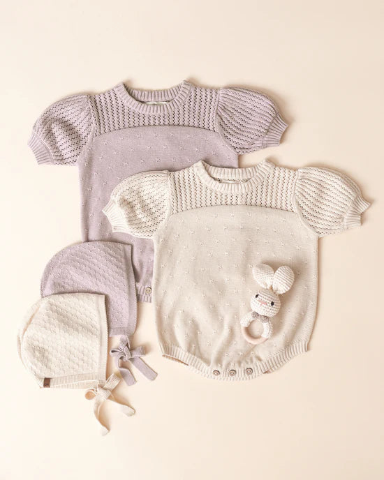 Knit Bonnet - Natural