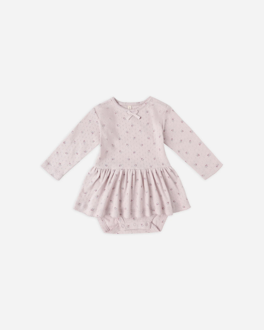 Pointelle Skirted Bodysuit - Lilac Ditsy