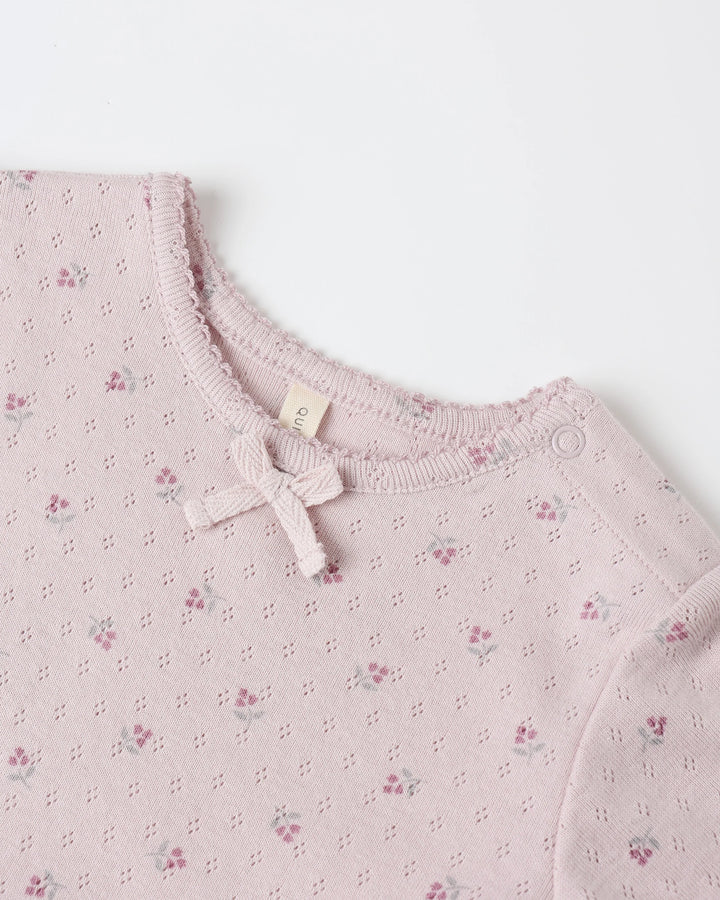 Pointelle Skirted Bodysuit - Lilac Ditsy