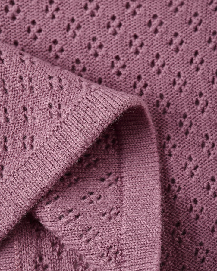 Knit Cardigan - Mulberry