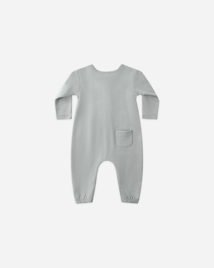 Long Sleeve Jumpsuit - Steel Blue