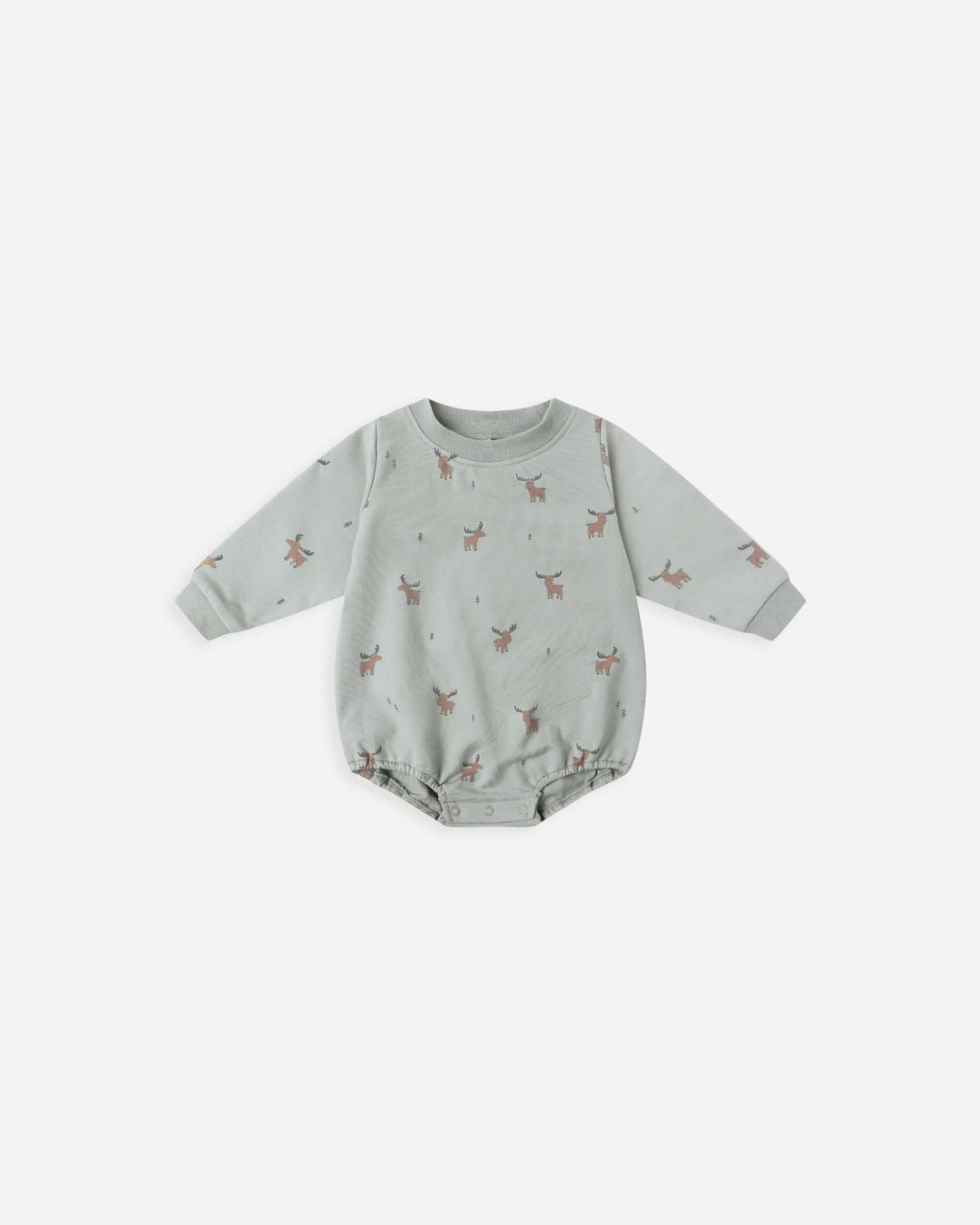 Crewneck Bubble Romper - Moose