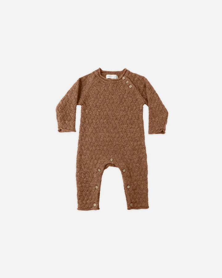 Cozy Heather Knit Jumpsuit - Cedar