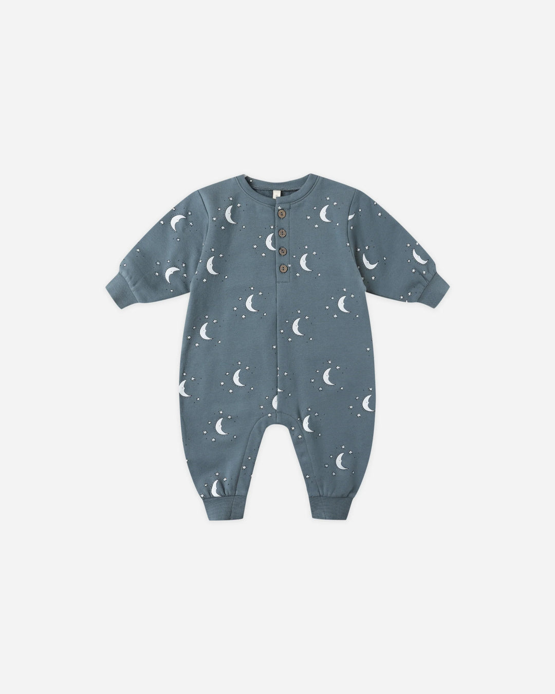 Relaxed Fleece Jumpsuit - Silver Moons