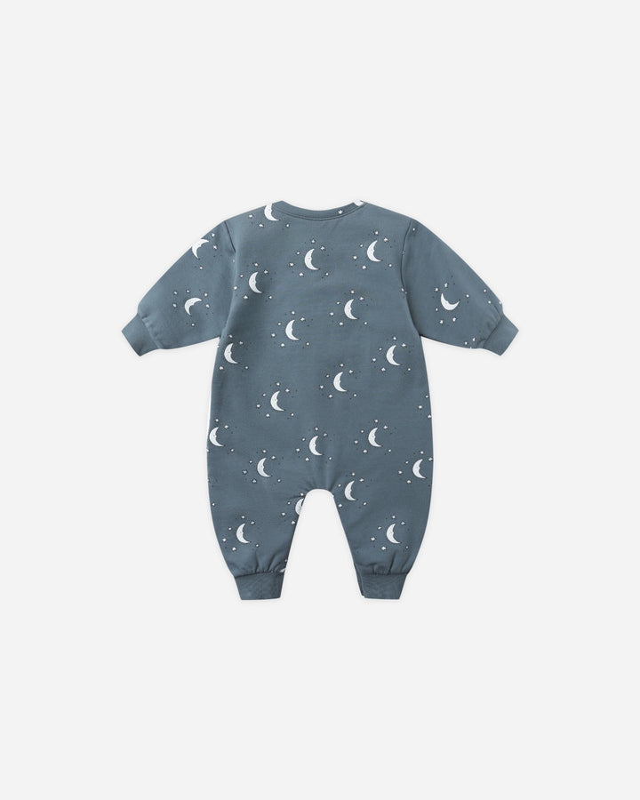 Relaxed Fleece Jumpsuit - Silver Moons