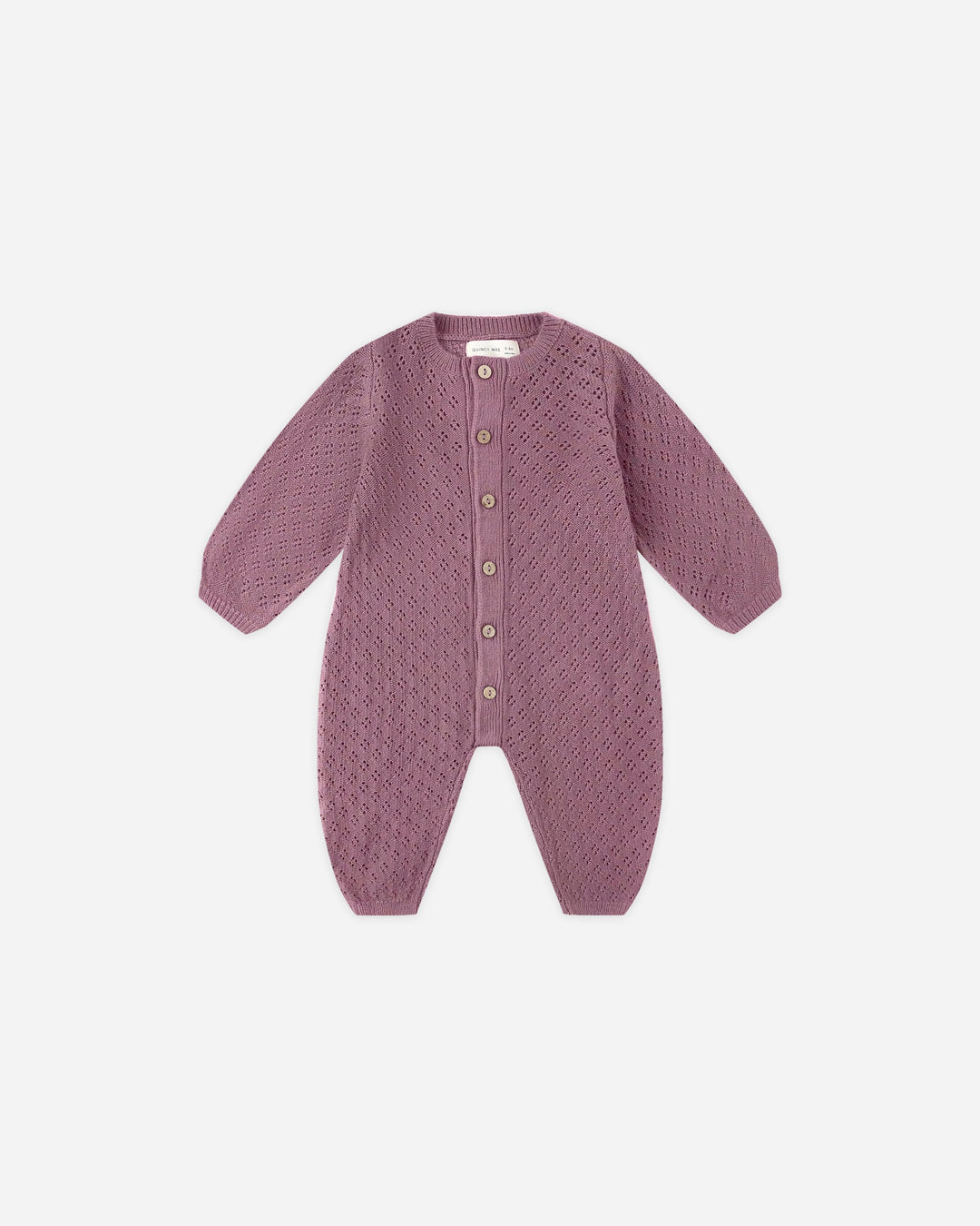 Long Sleeve Bubble Romper - Mulberry