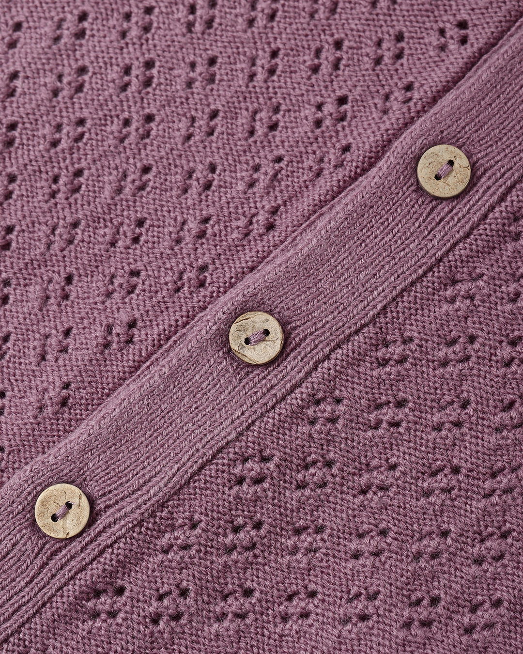 Knit Cardigan - Mulberry
