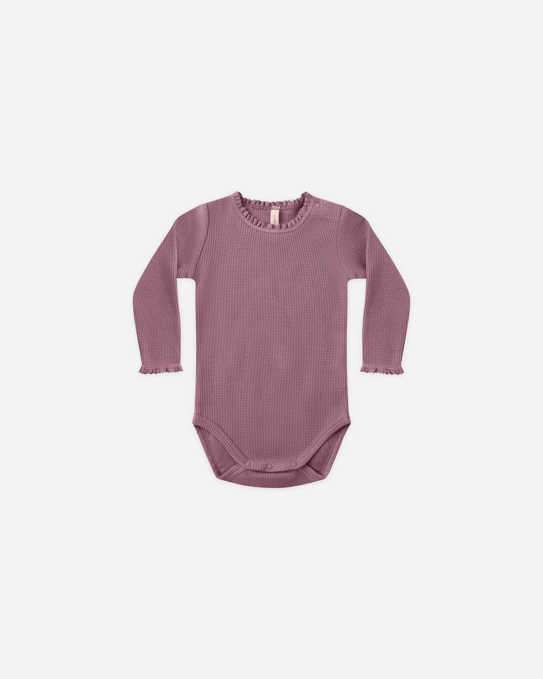 Waffle Long Sleeve Bodysuit - Mulberry