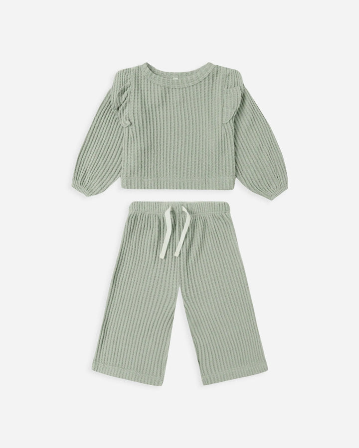 Ruffle Cozy Set - Fern