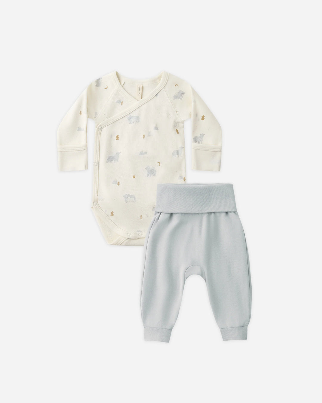 Side Snap Bodysuit + Pant Set - Polar Bears