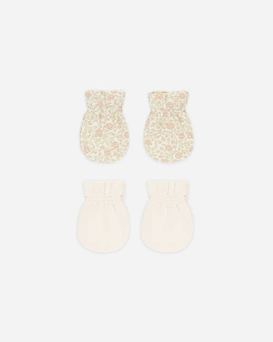 No Scratch Mittens, 2-pack - Primrose, Natural