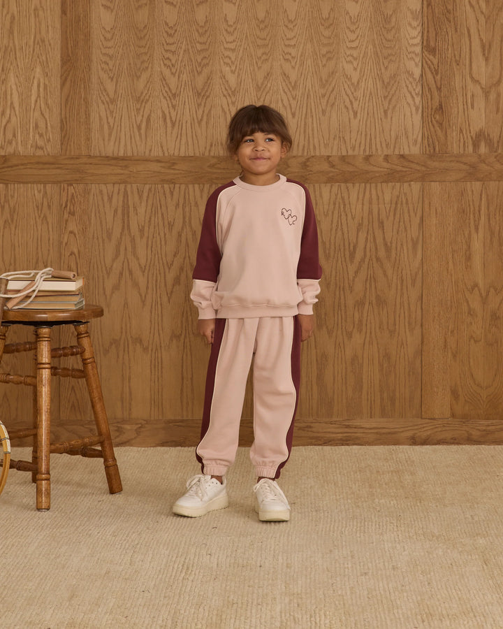 Paneled Sweatpant - Blush