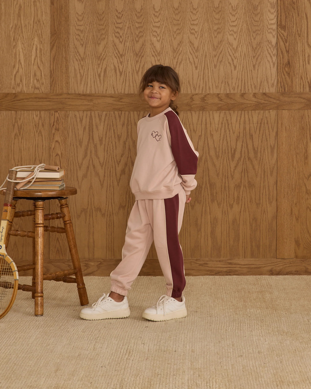 Paneled Sweatpant - Blush
