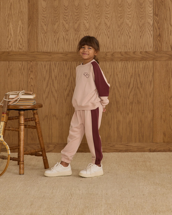 Paneled Sweatpant - Blush