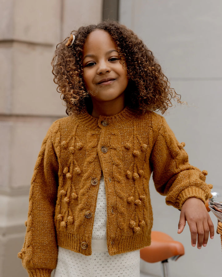 Bobble Cardigan - Golden