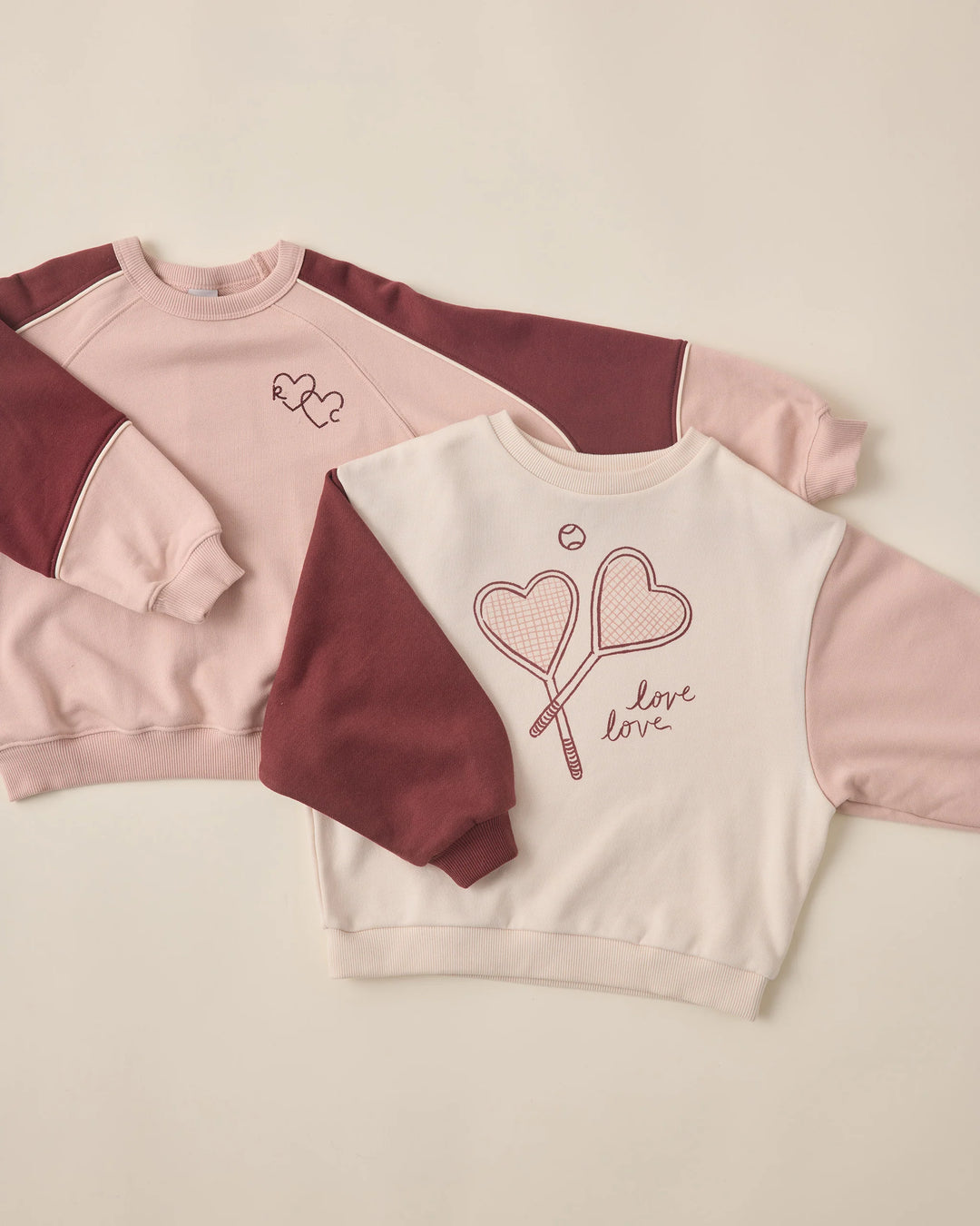 Paneled Sweatshirt - Blush