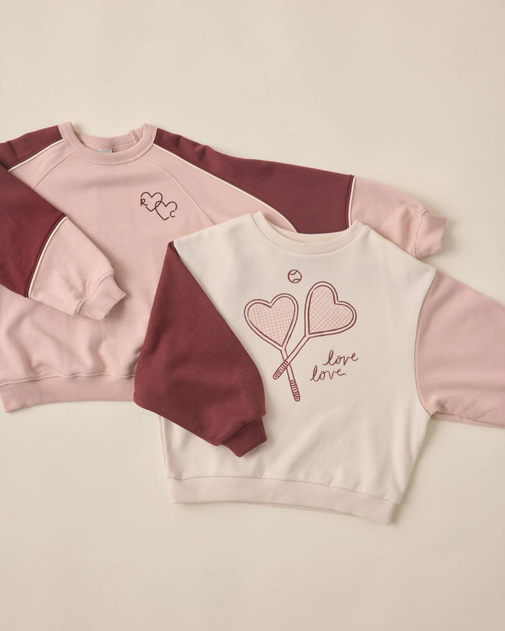 Paneled Sweatshirt - Blush