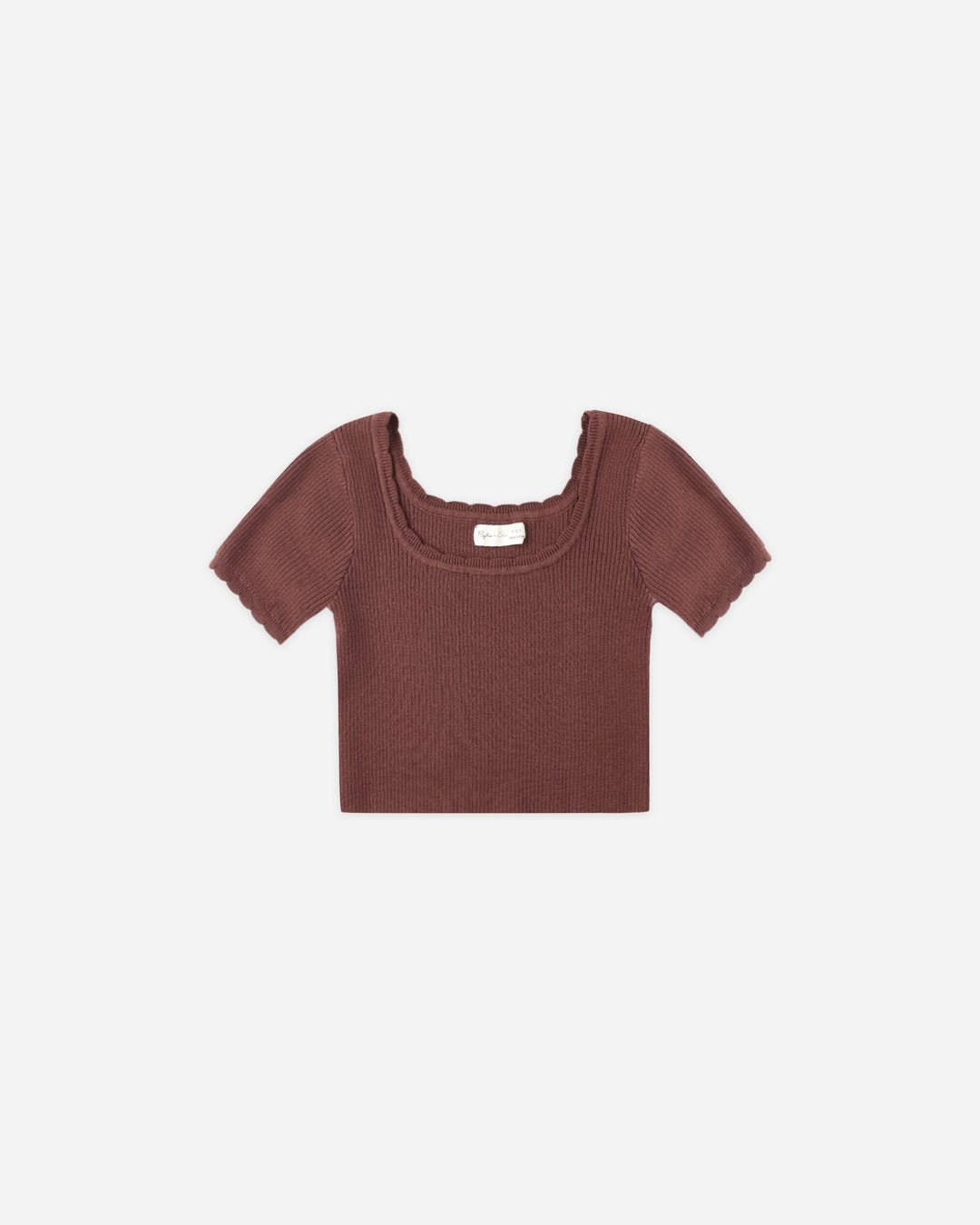 Scallop Tee - Burgundy