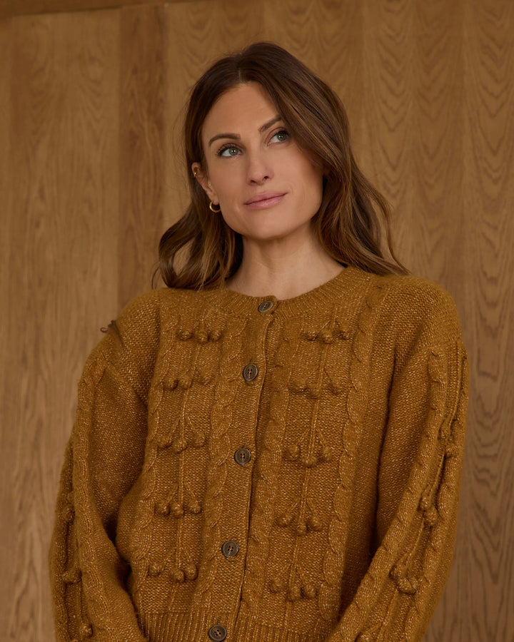 Bobble Cardigan - Golden