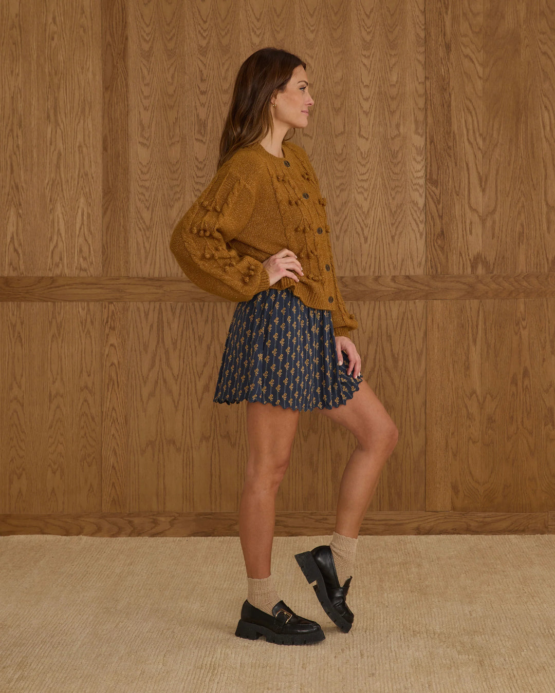 Bobble Cardigan - Golden