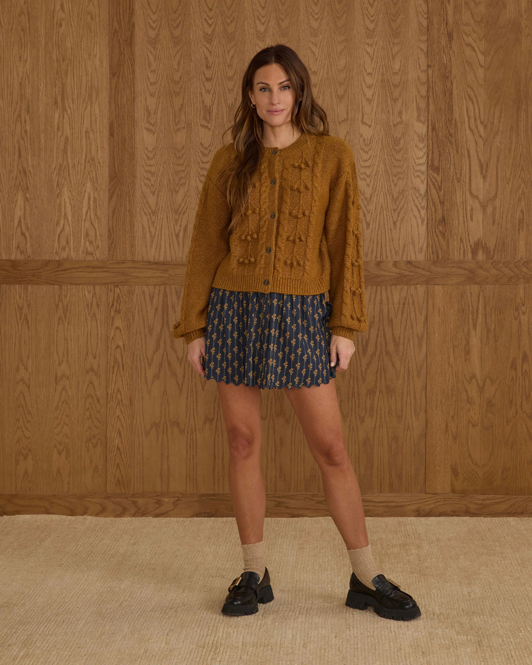 Bobble Cardigan - Golden
