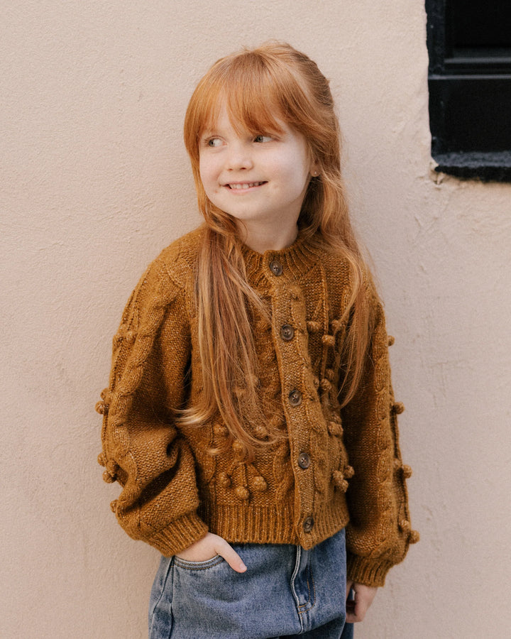 Bobble Cardigan - Golden