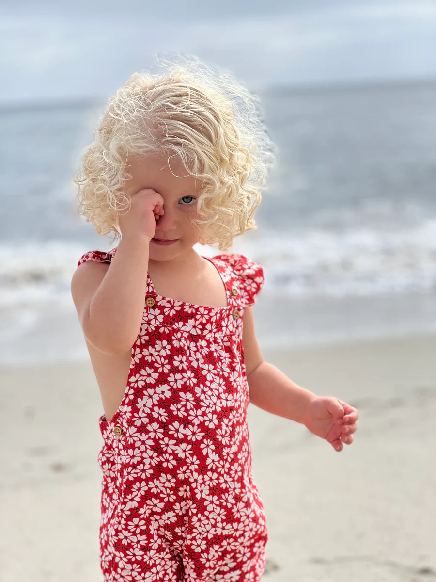 Eloise Overall in Red Daisy
