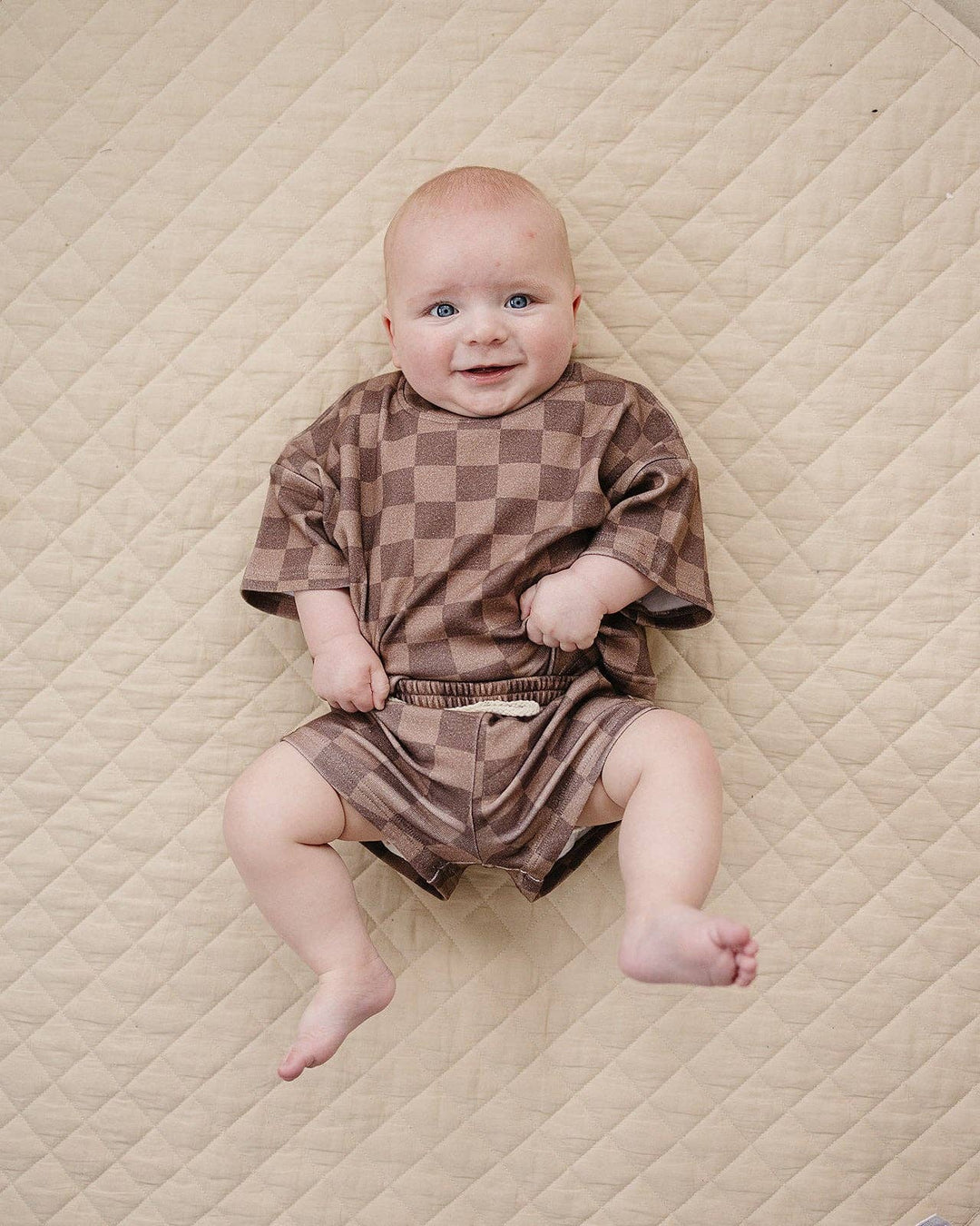 Shorts Set | Espresso Checkered