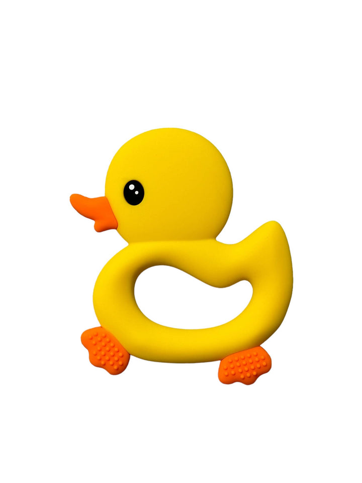 BPA Free Silicone Ducky Teether: Baby Blue