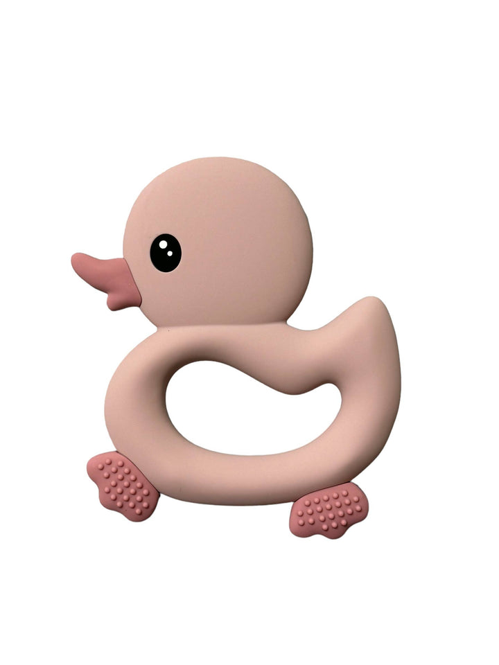 BPA Free Silicone Ducky Teether: Baby Blue
