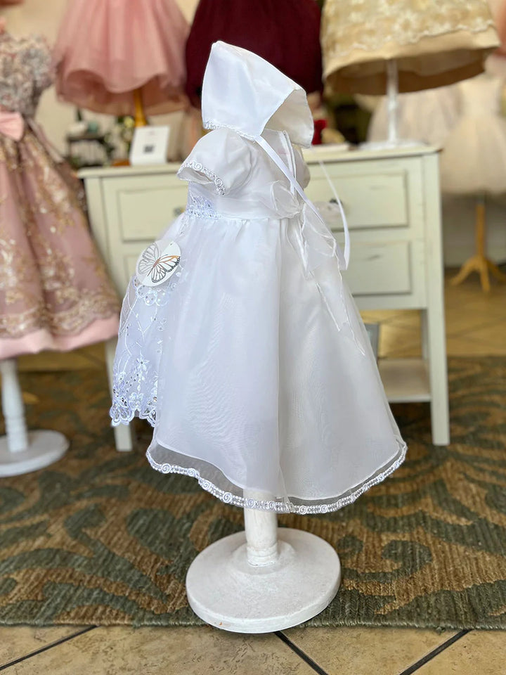 Baptism Dress with matching bonnet