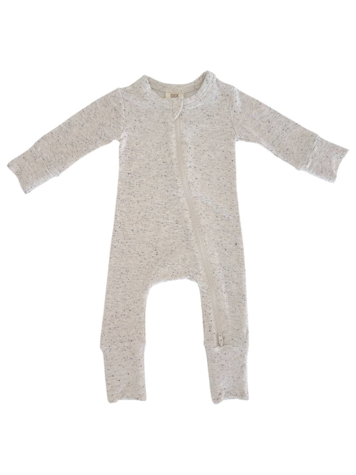 Dove Speckle - 2-Way Zip Romper