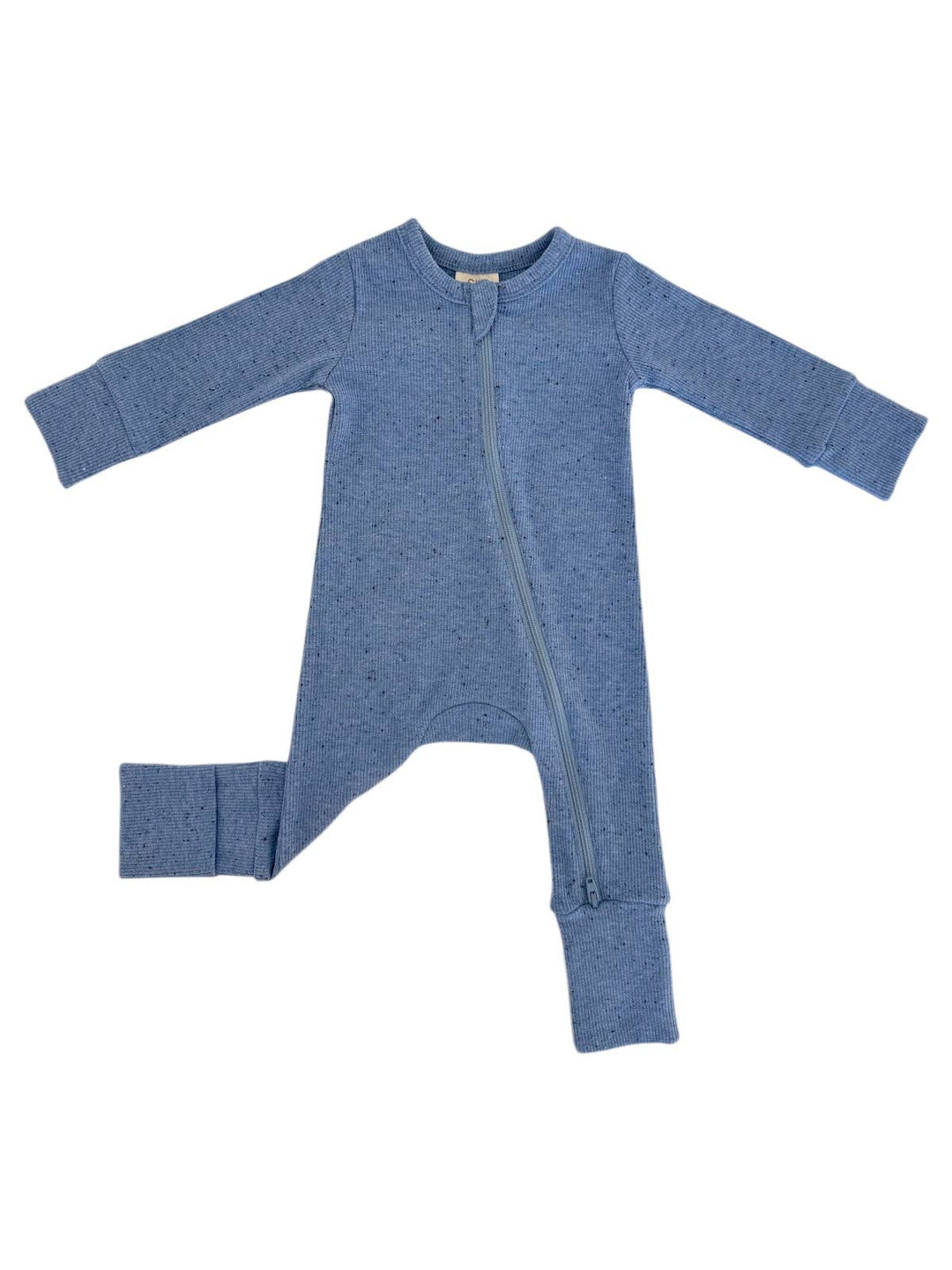 Blue Speckle - 2-Way Zip Romper