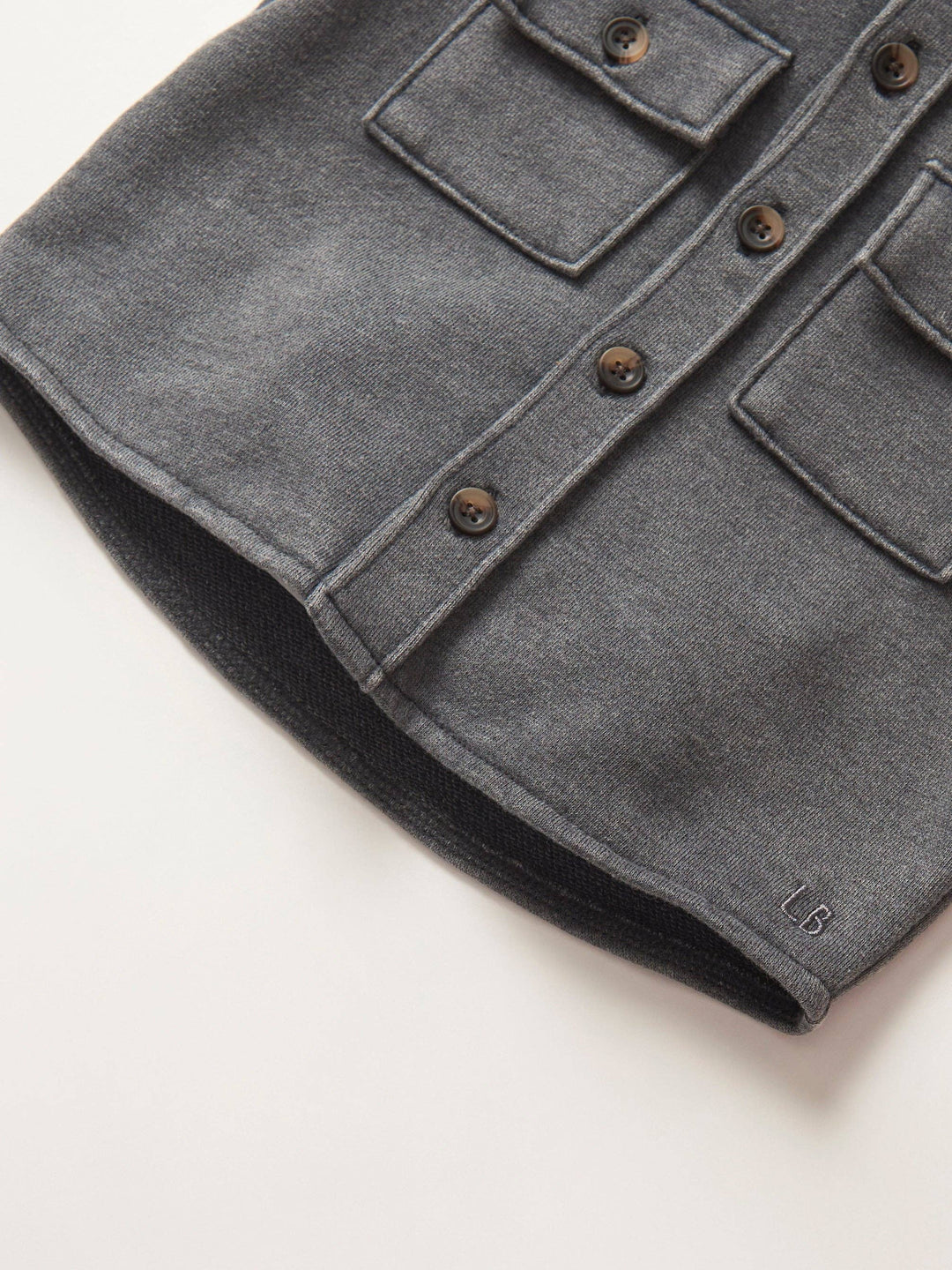 Lightweight Hooded Shacket - Charcoal Wash