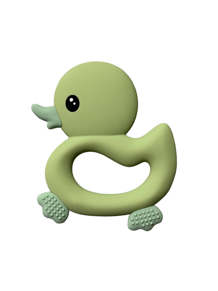BPA Free Silicone Ducky Teether: Baby Blue