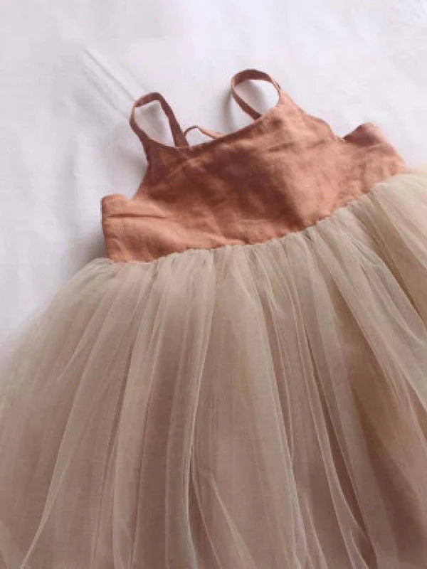 Mila Linen Tulle Dress