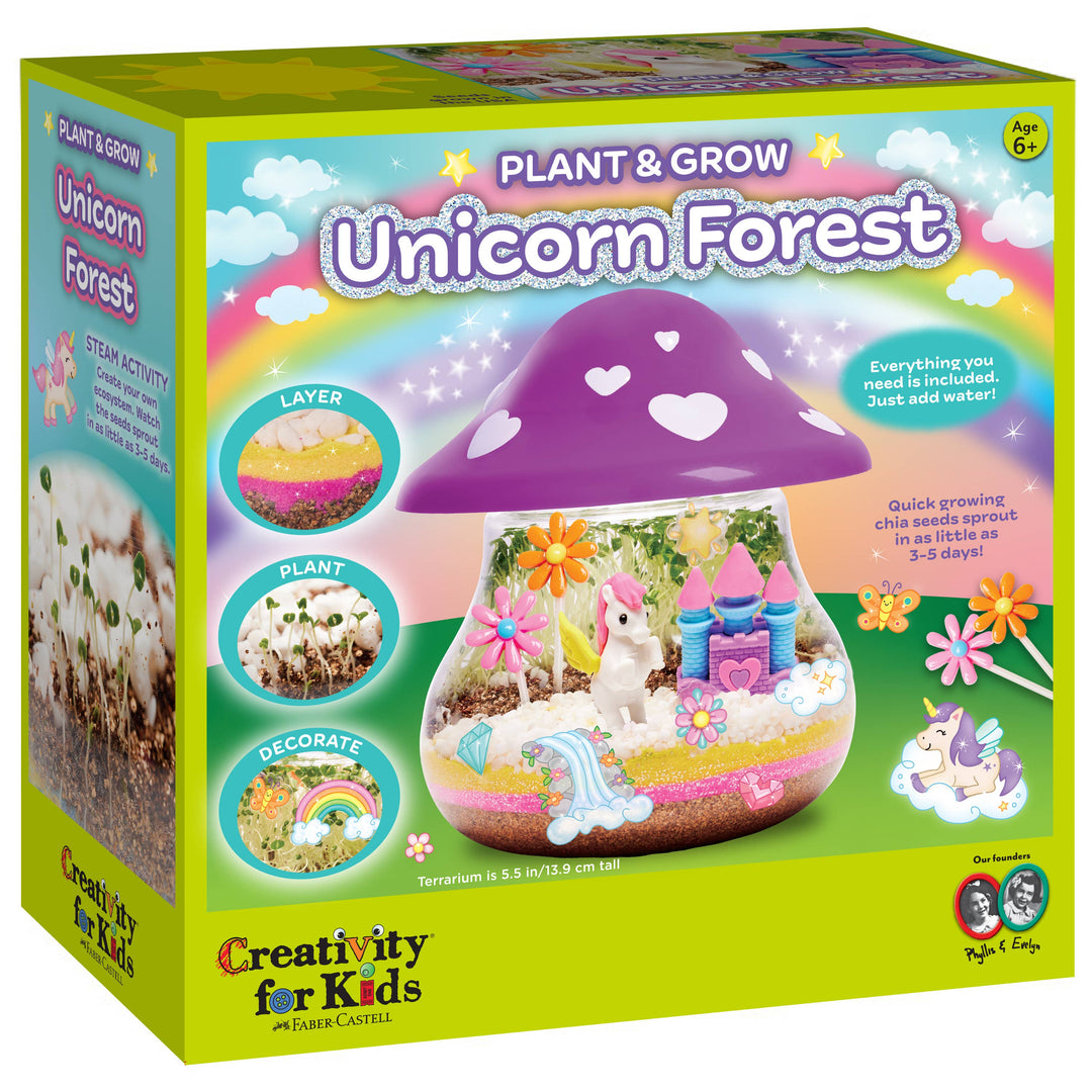 Plant & Grow Unicorn Forest Terrarium Craft Kit for Kids