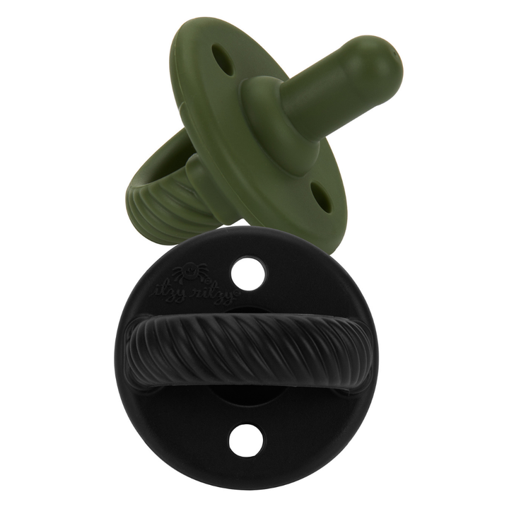 Sweetie Soother™ Pacifier Sets : Robin's Egg Blue + Navy Cables