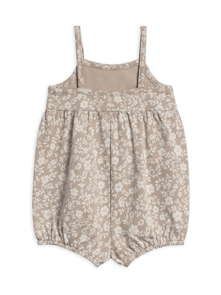 Organic Baby Sosi Tank Romper - Nicola Floral / Beige