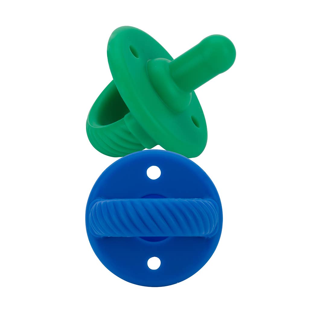 Sweetie Soother™ Pacifier Sets : Robin's Egg Blue + Navy Cables