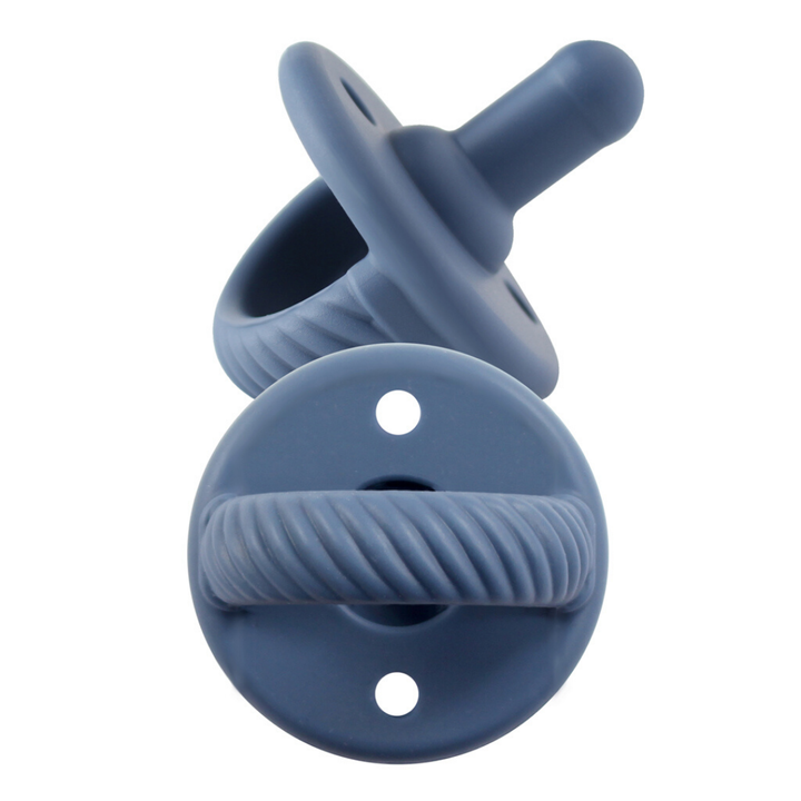 Sweetie Soother™ Pacifier Sets : Robin's Egg Blue + Navy Cables