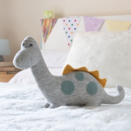 Large Grey Organic Cotton Diplodocus Dinosaur Plush Toy